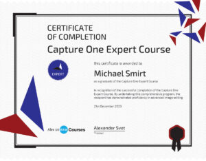 Capture One Course Certificate