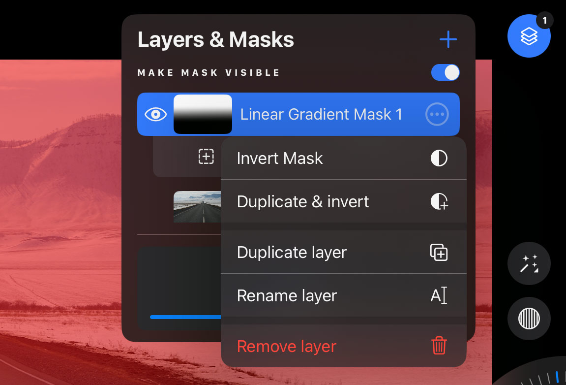 Capture One Mobile Layers