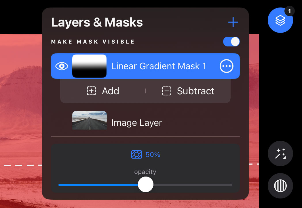 Capture One Mobile Layers and Masks