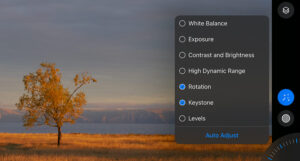Capture One Mobile Auto Rotate and Auto Keystone