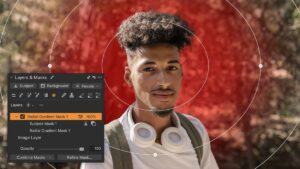 Capture One 16.7 Combine Mask Radial Gradient and Subject Mask